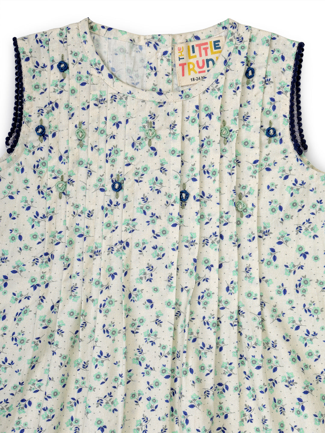 Cream Floral Infant Dress