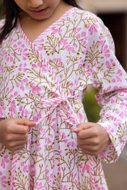 Pink Angrakha Pyjama Set