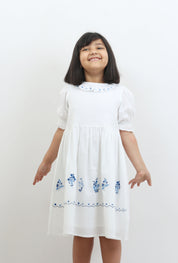 White Embroidery Dress