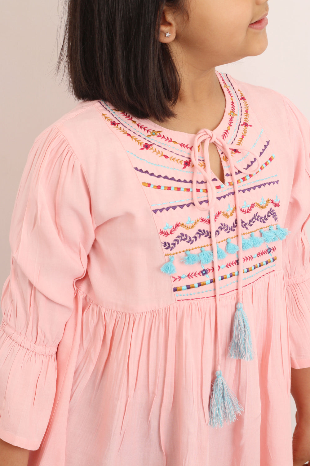 Pink Embroidery Blouse