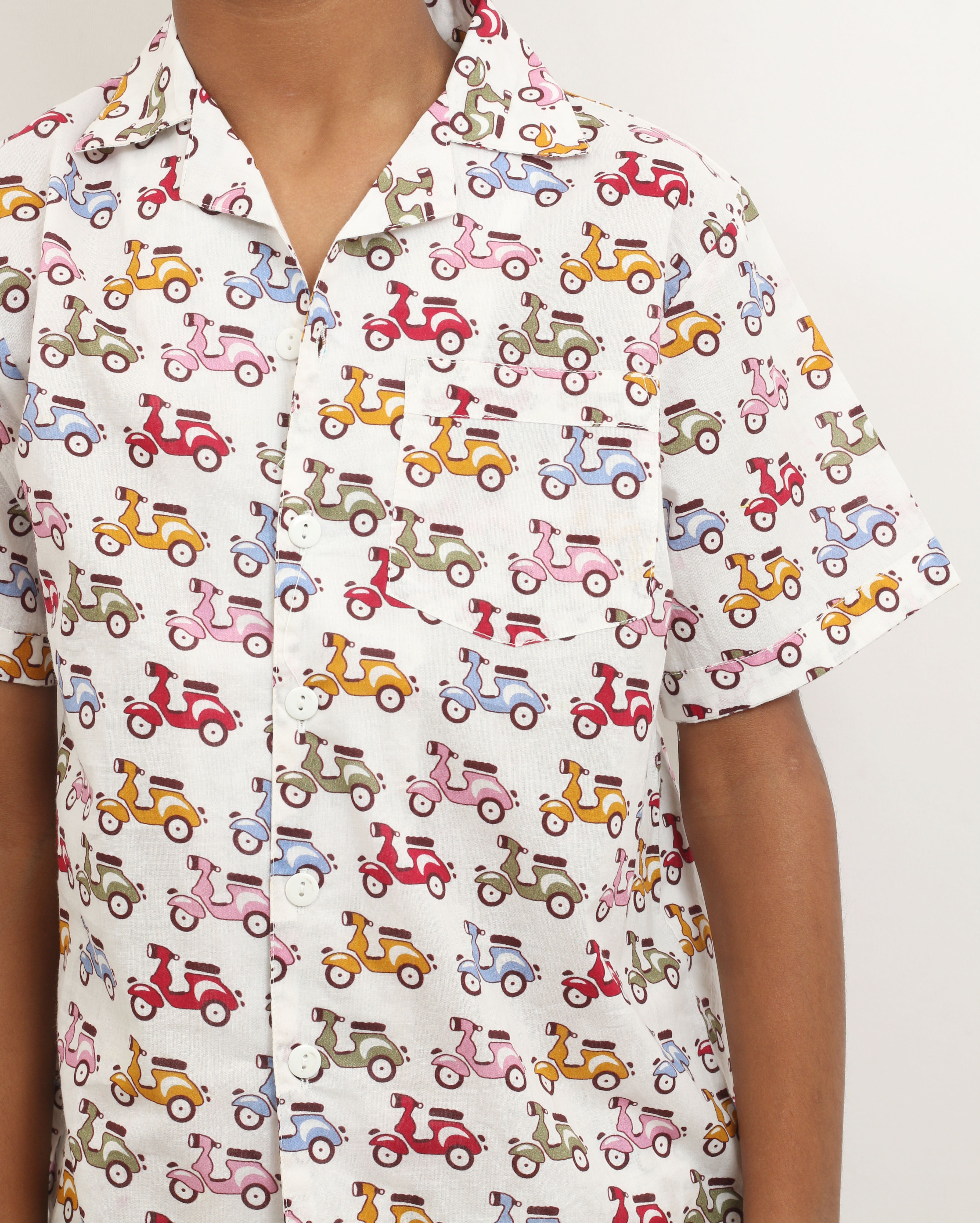 Scooter Print Pyjama Set