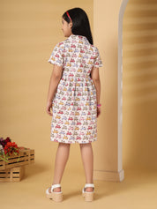 Scooter Print A-line Dress