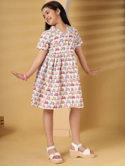 Scooter Print A-line Dress