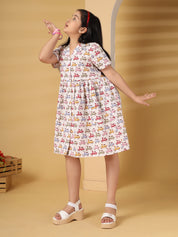 Scooter Print A-line Dress