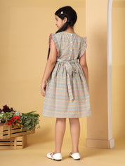 Multicolor Chevron Print Dress