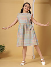 Multicolor Chevron Print Dress