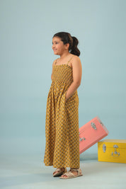 Yellow Block Print Jumpsuit