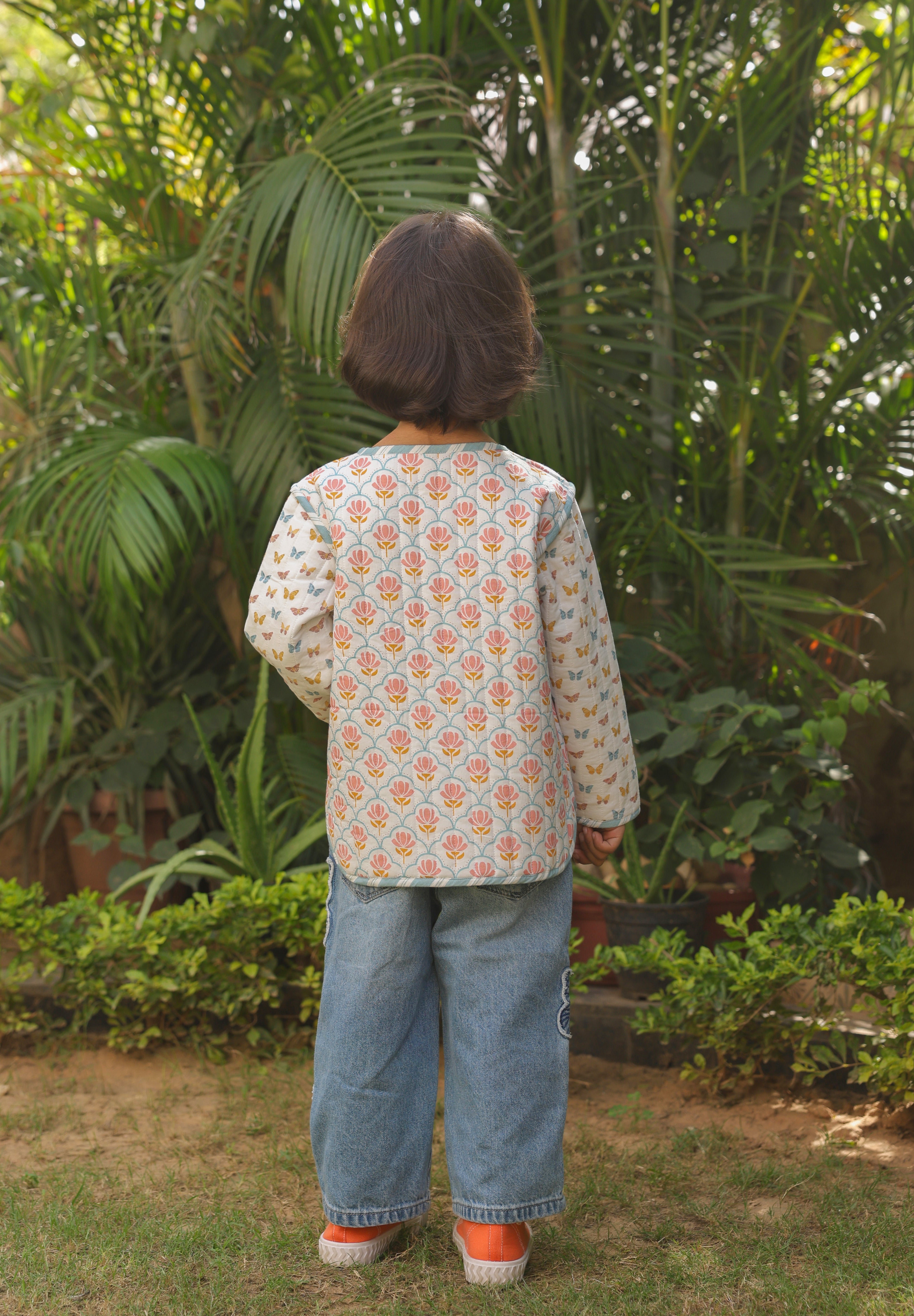 The Butterfly Garden Quilted Jacket for Kids