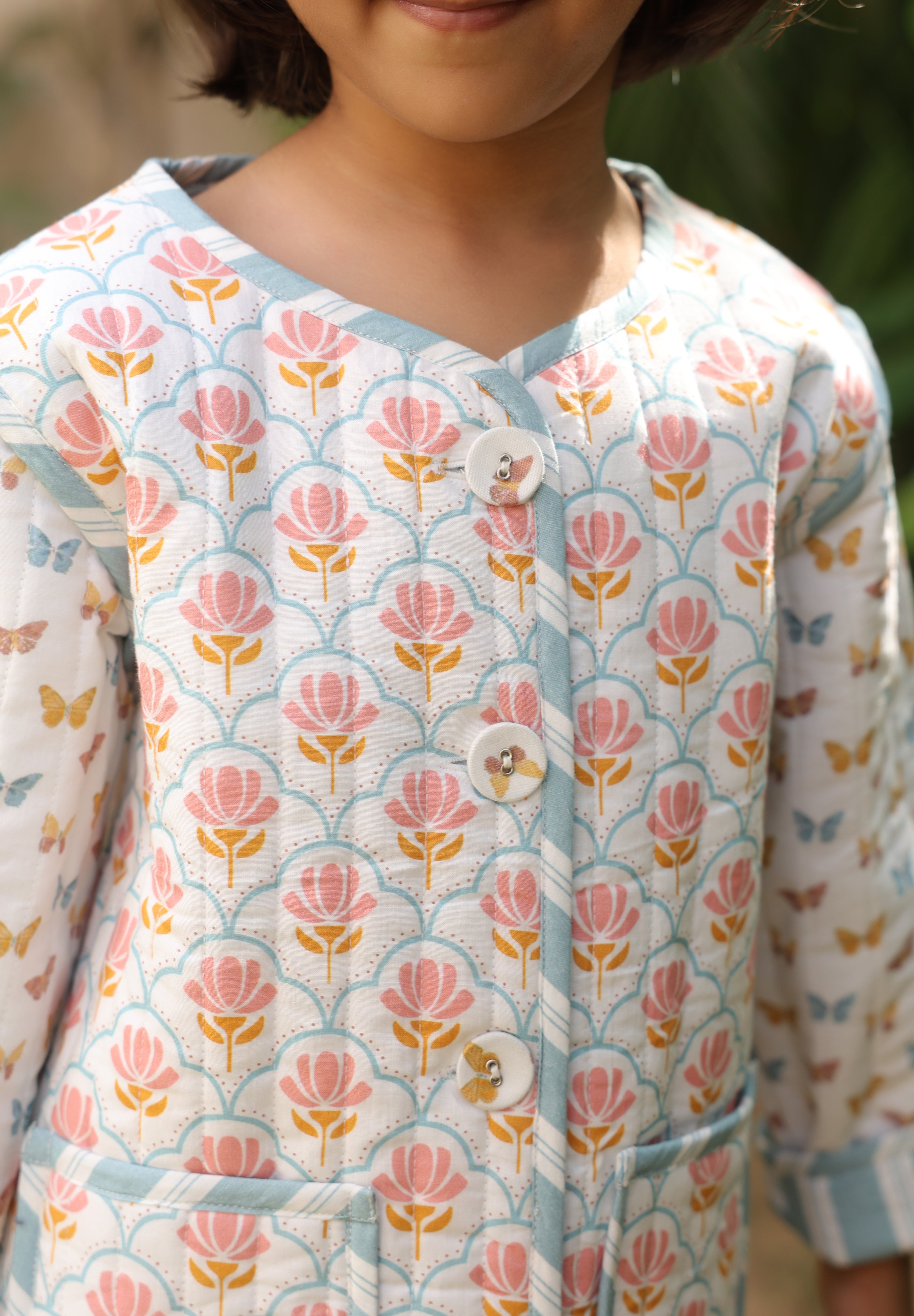 The Butterfly Garden Quilted Jacket for Kids