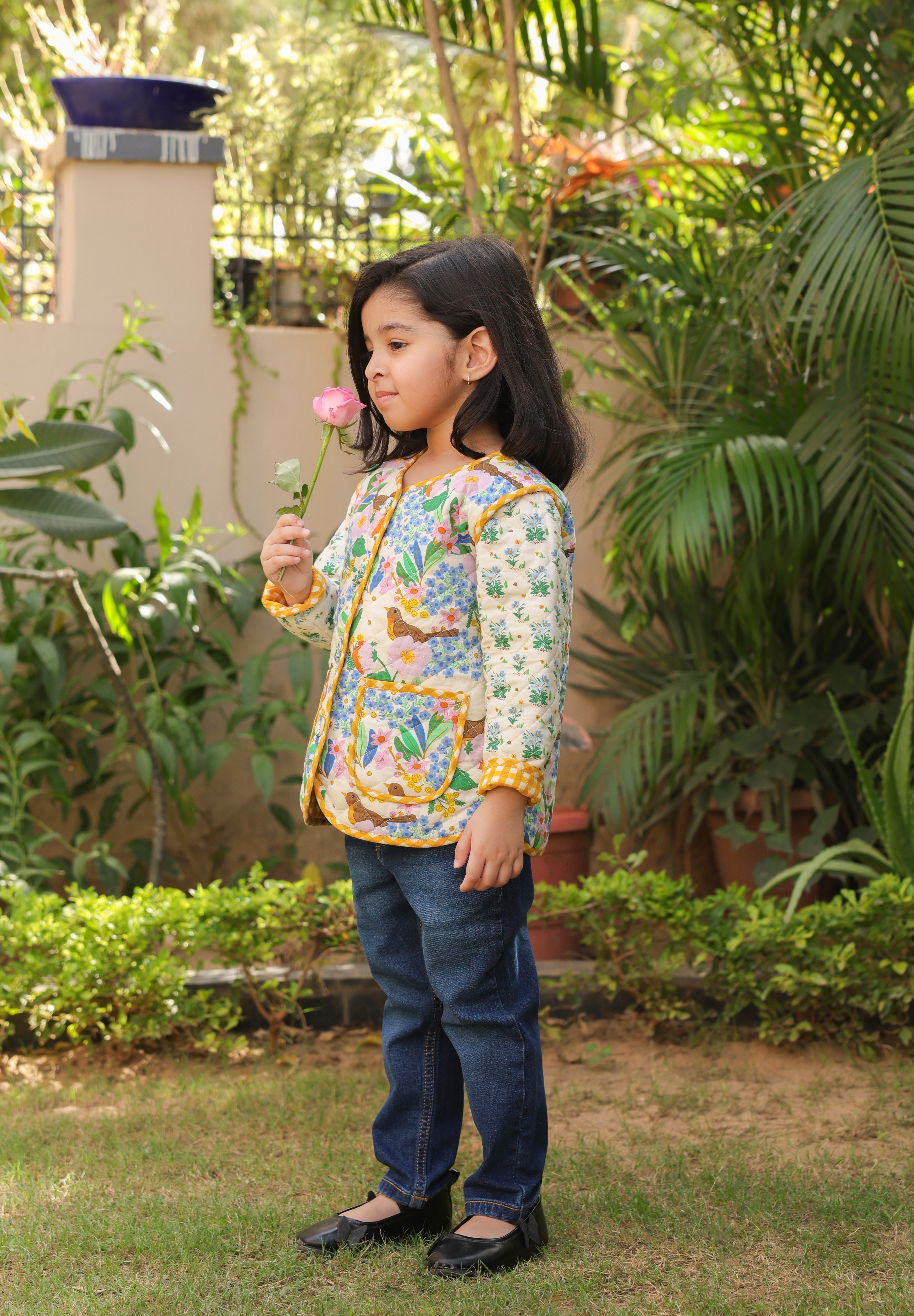 The Robin Meadow Quilted Jacket for Kids