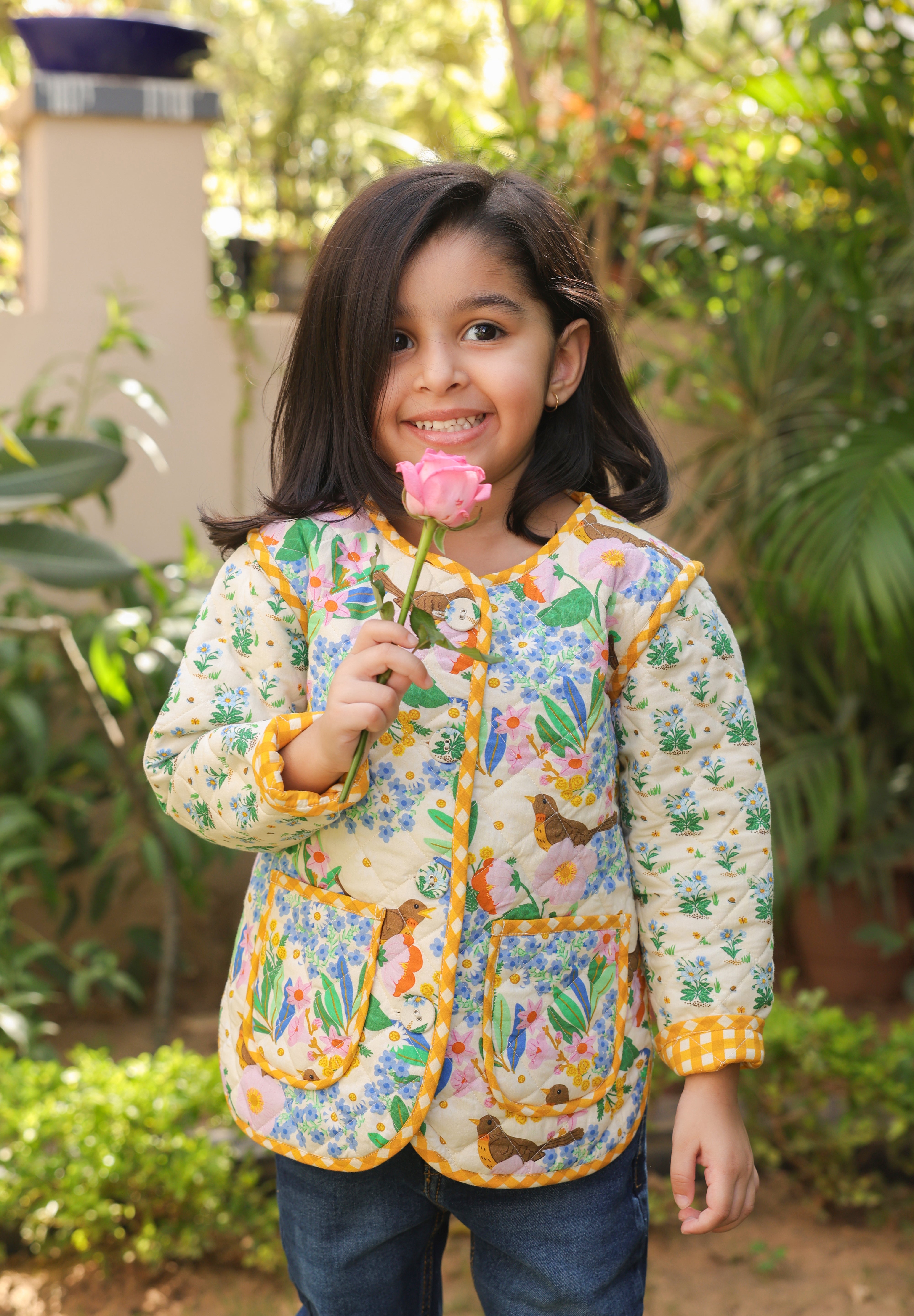 The Robin Meadow Quilted Jacket for Kids