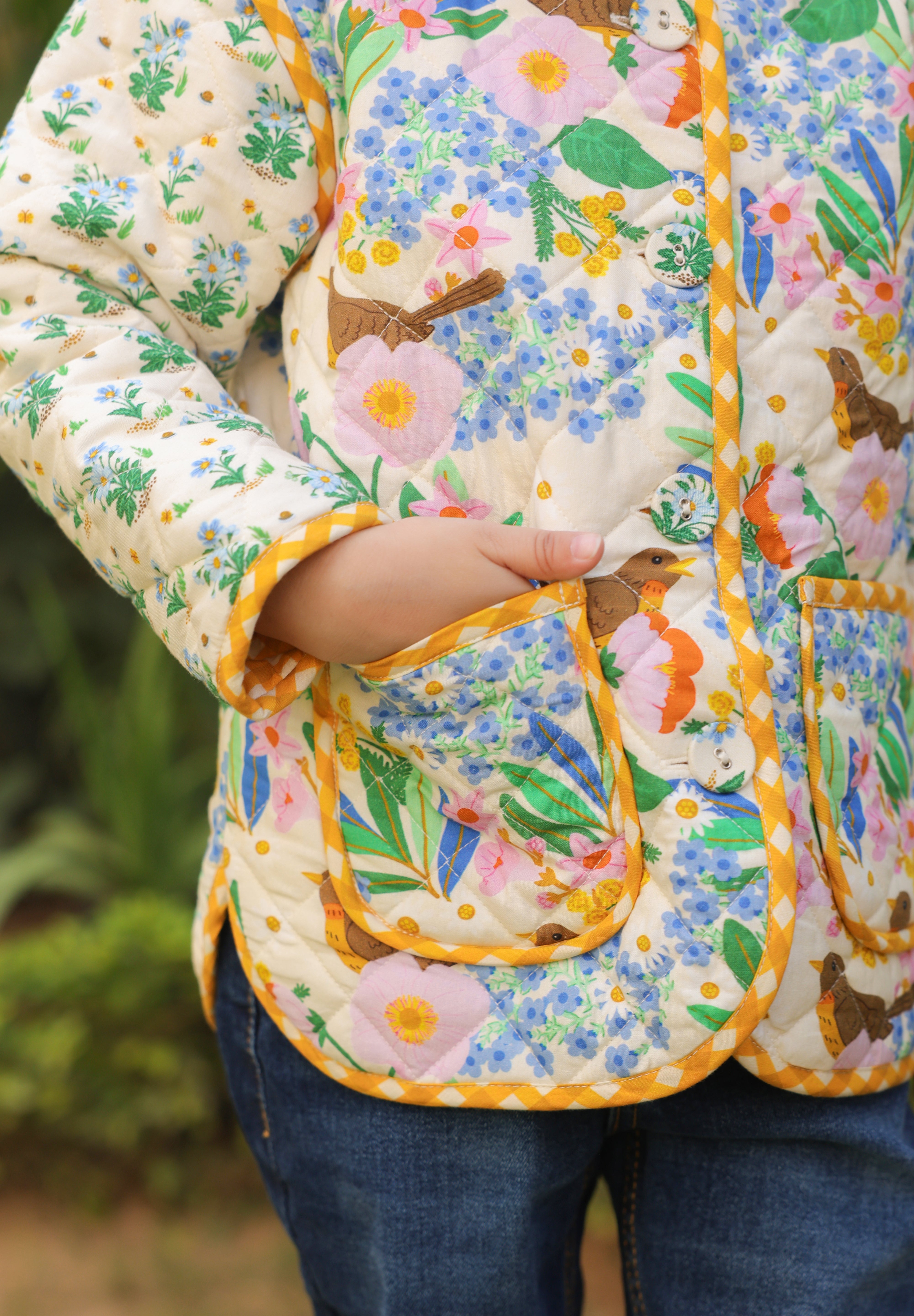 The Robin Meadow Quilted Jacket for Kids