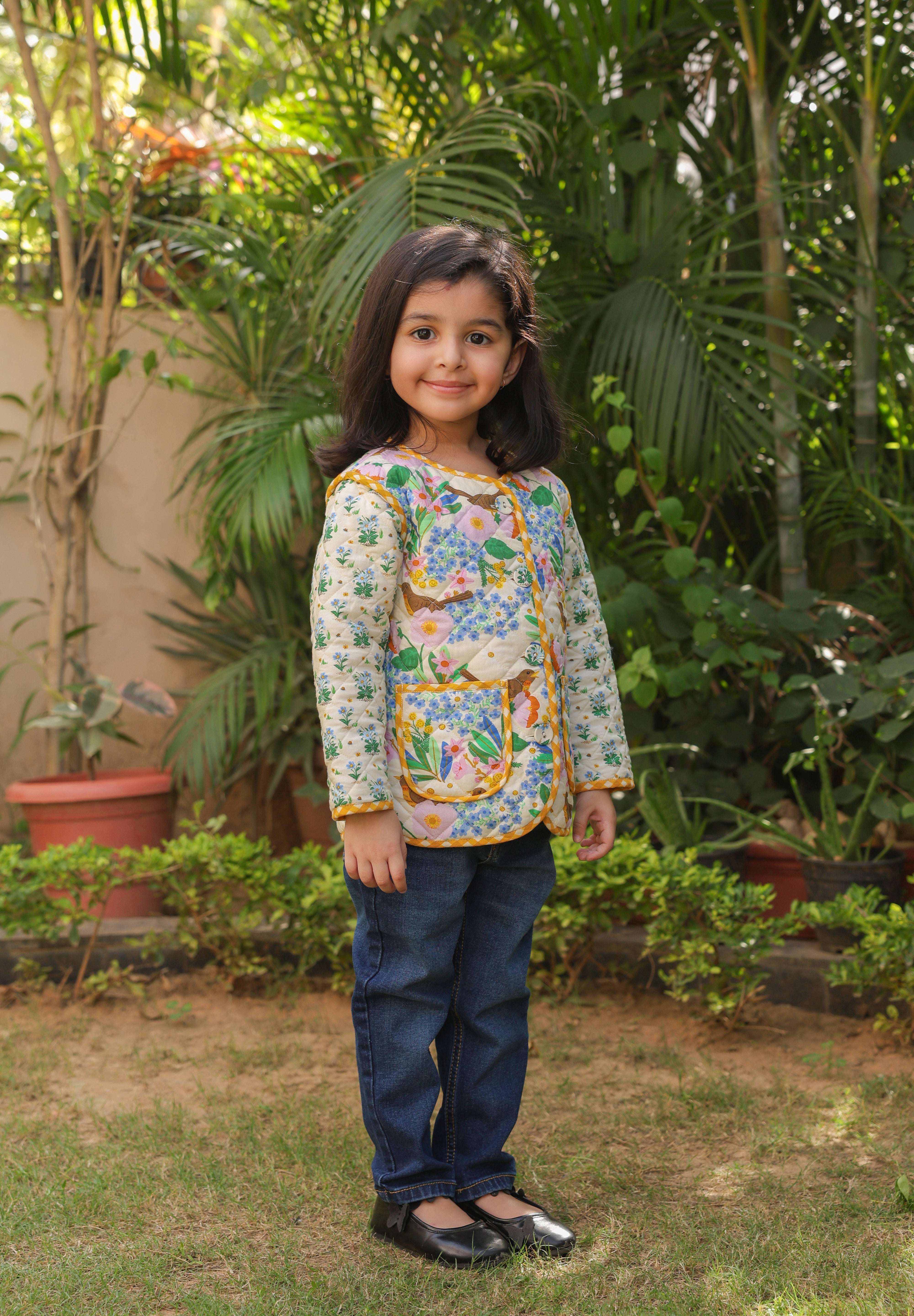 The Robin Meadow Quilted Jacket for Kids