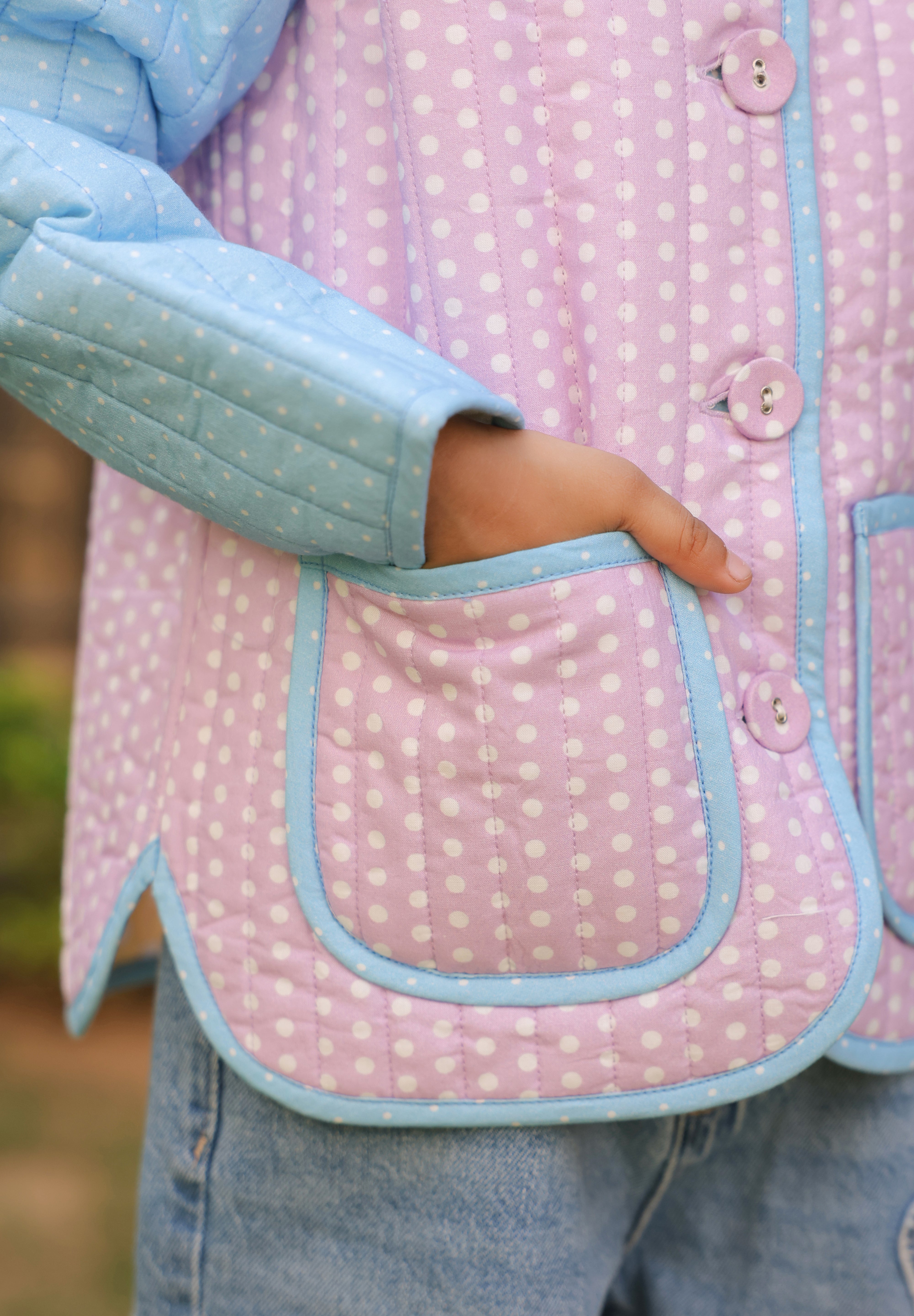 The Candyfloss Cloud Quilted Jacket for Kids