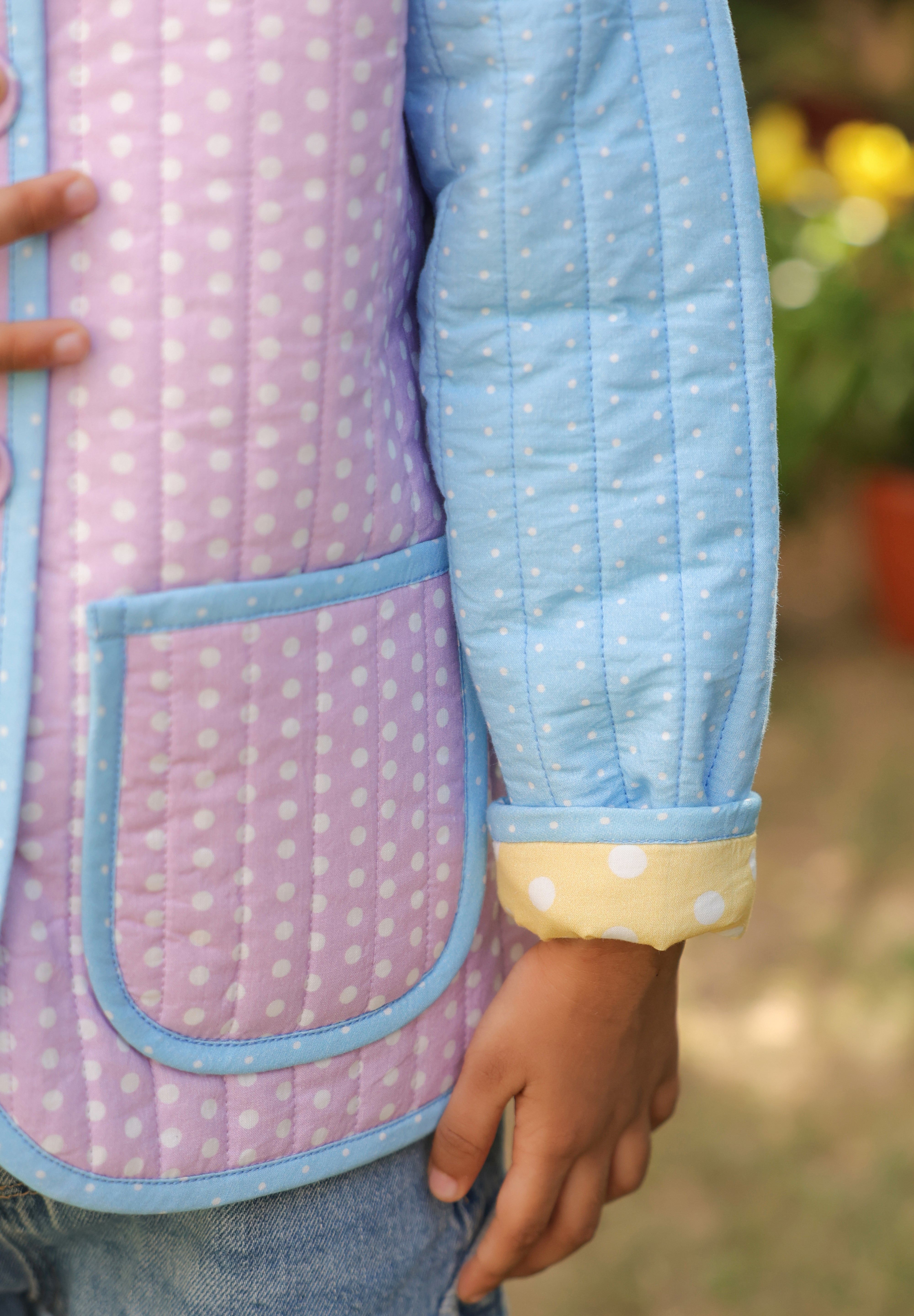 The Candyfloss Cloud Quilted Jacket for Kids