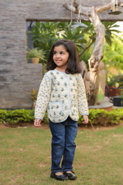 The Mughal Garden Quilted Jacket for Kids