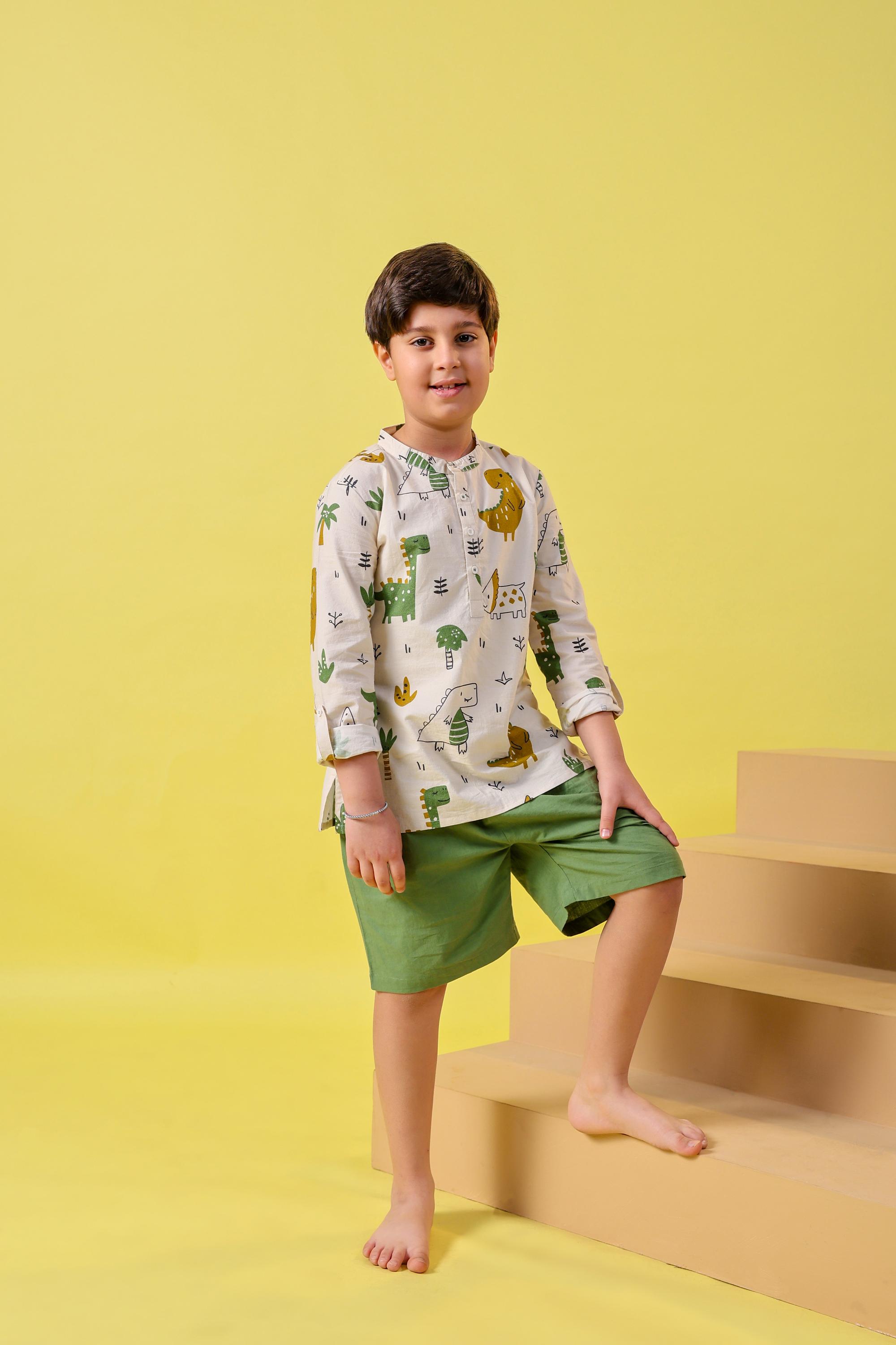 Dinosaur Shorts Set