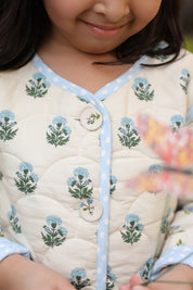 The Mughal Garden Quilted Jacket for Kids