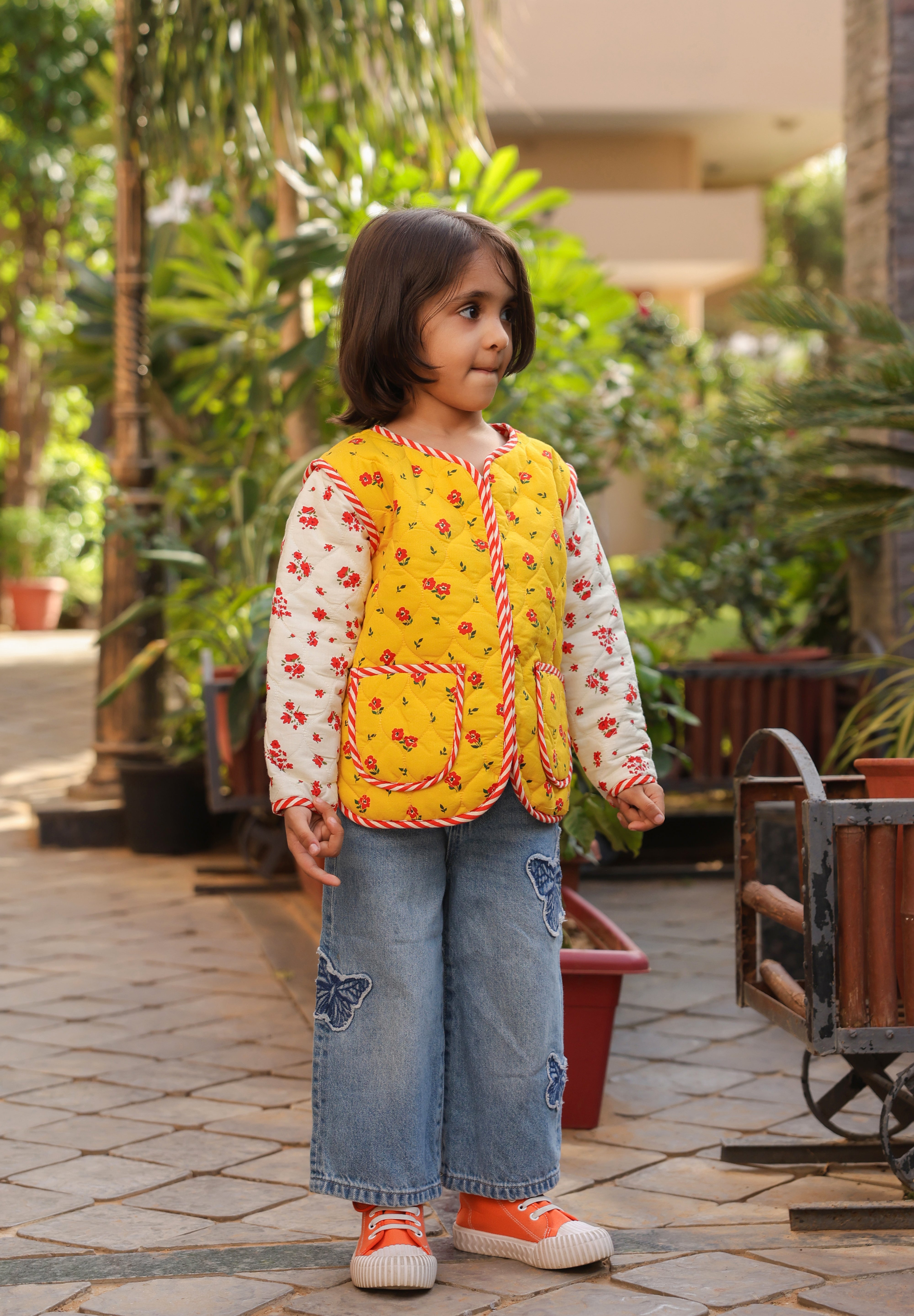 The Sunshine Posy Quilted Jacket for Kids