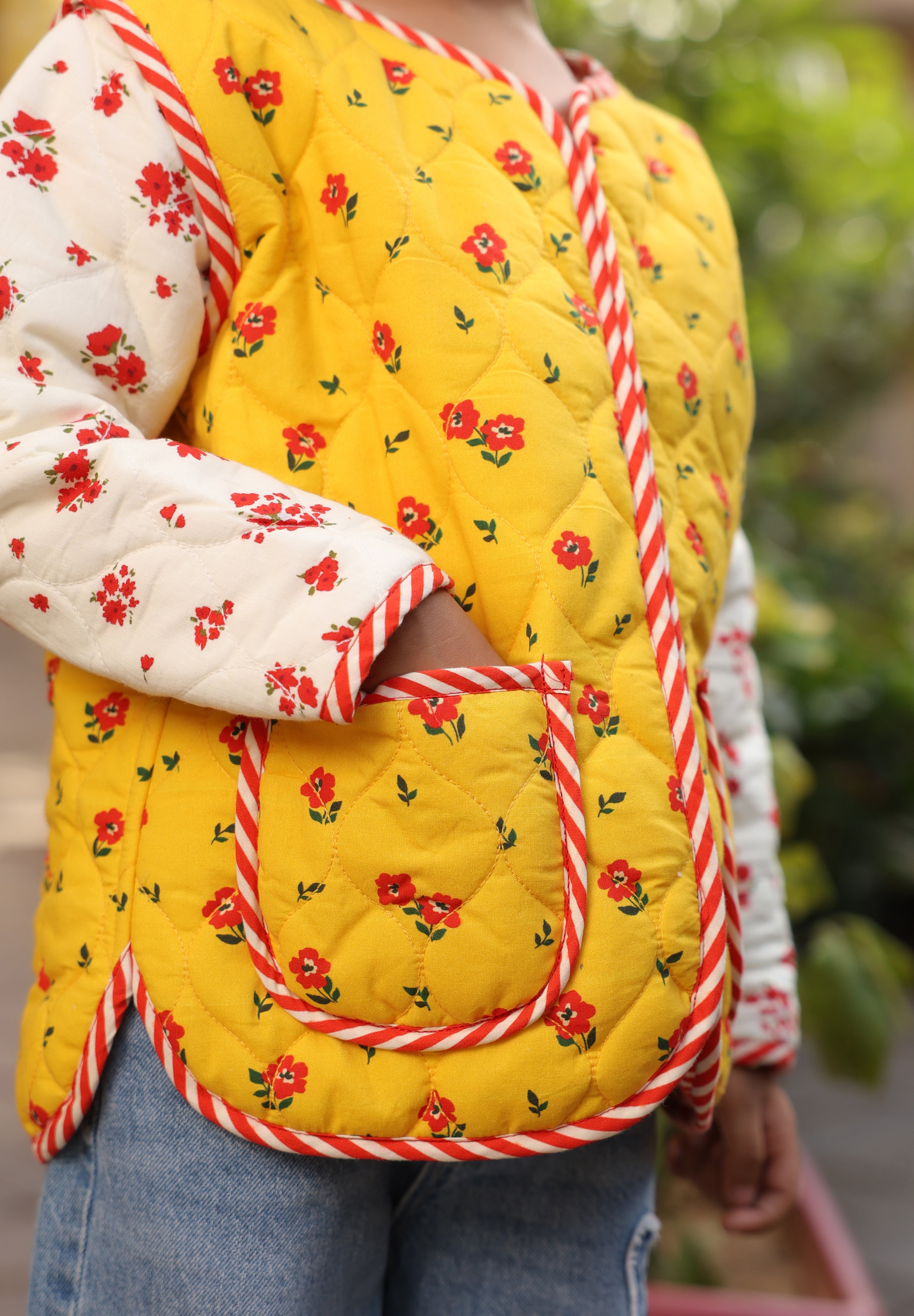 The Sunshine Posy Quilted Jacket for Kids