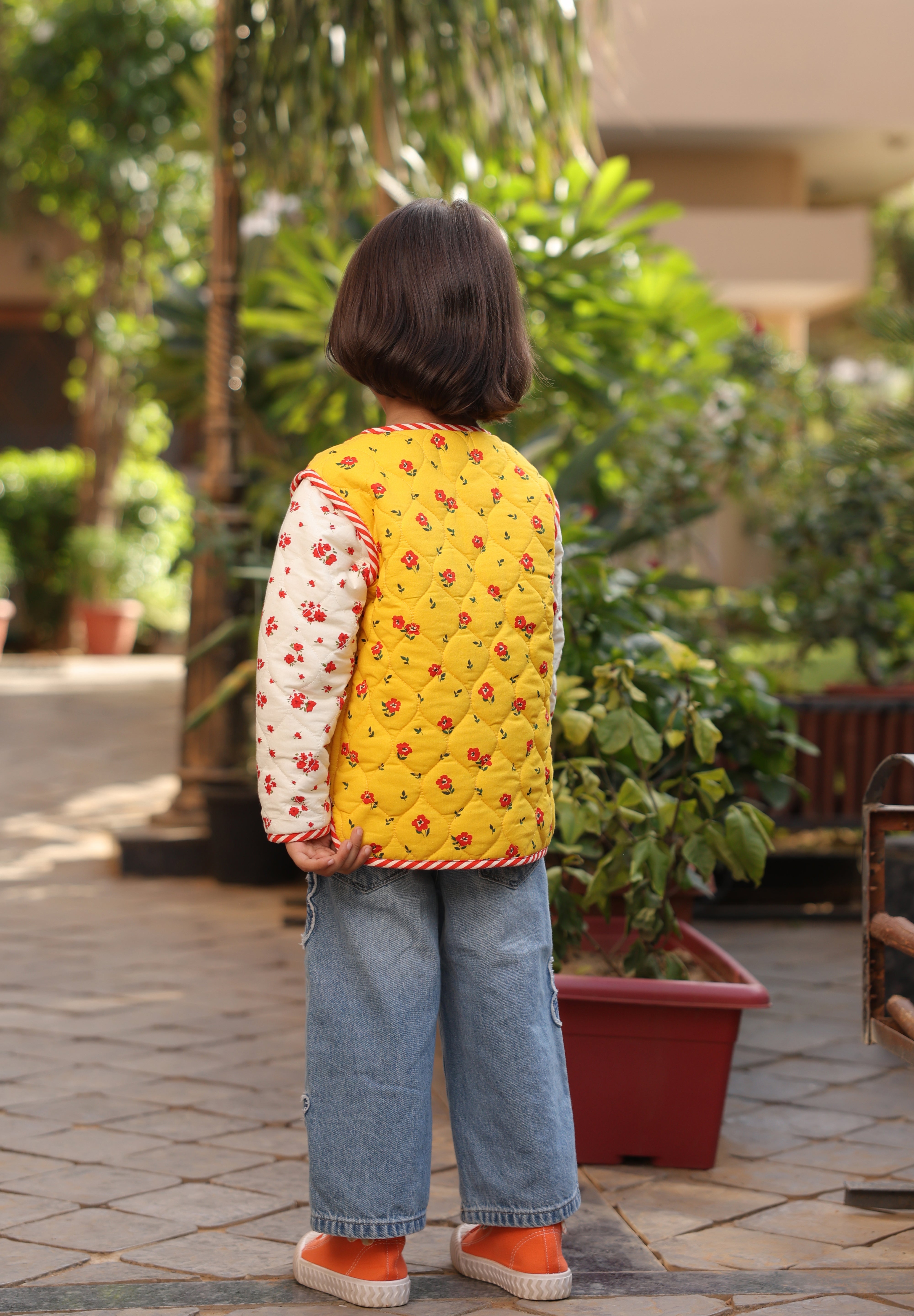 The Sunshine Posy Quilted Jacket for Kids