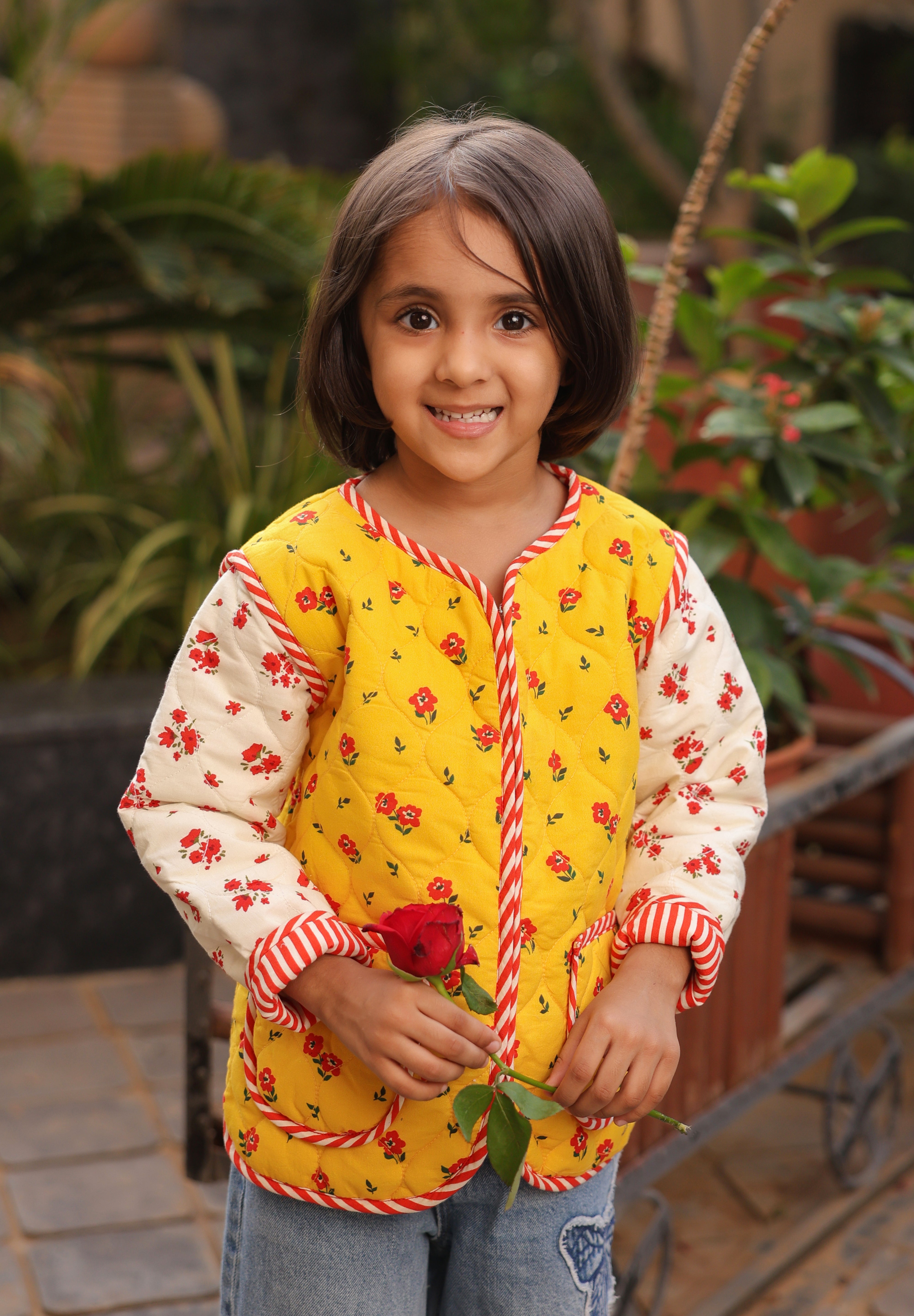 The Sunshine Posy Quilted Jacket for Kids