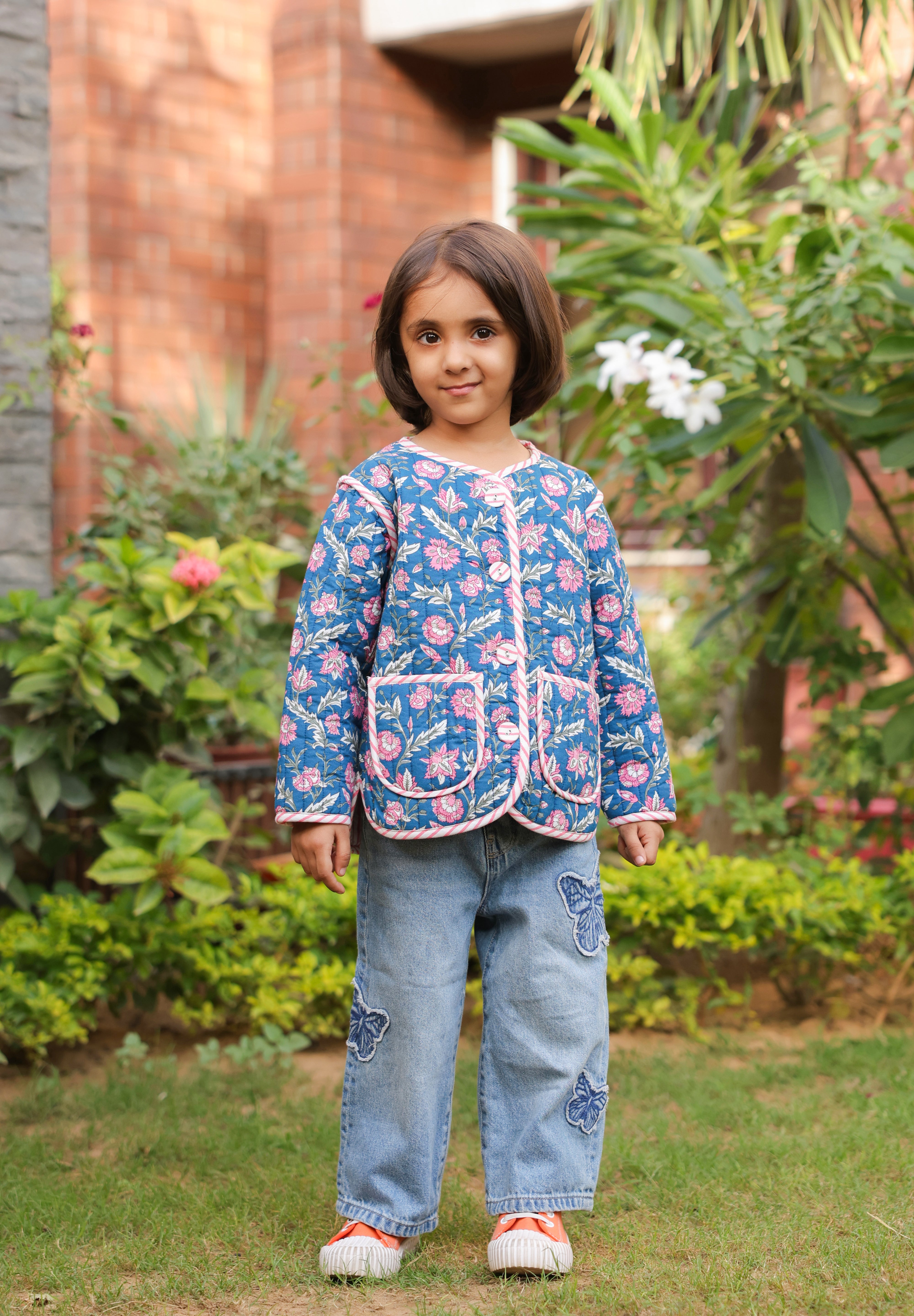 The Jaipur Garden Quilted Jacket for Kids