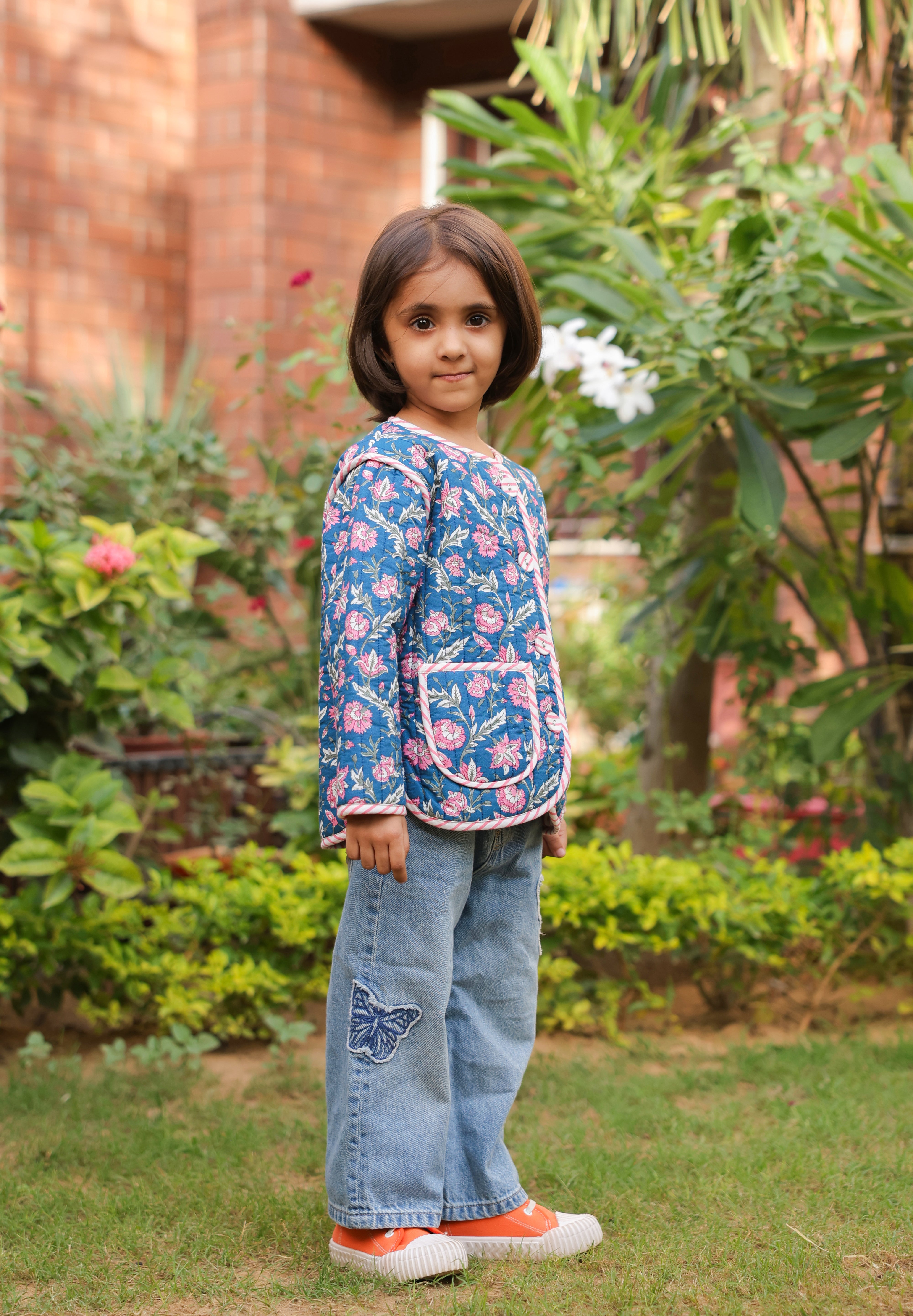 The Jaipur Garden Quilted Jacket for Kids