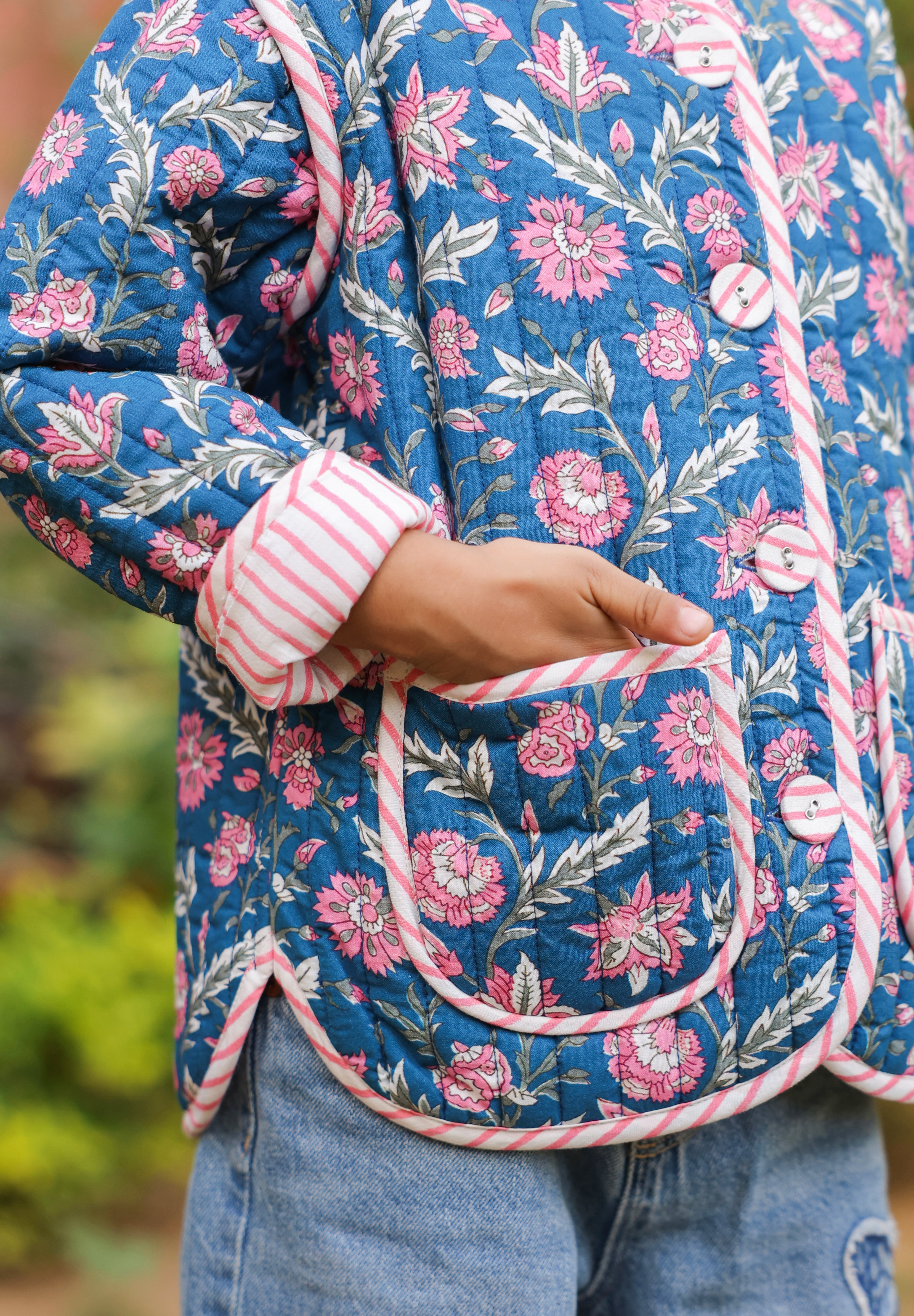 The Jaipur Garden Quilted Jacket for Kids