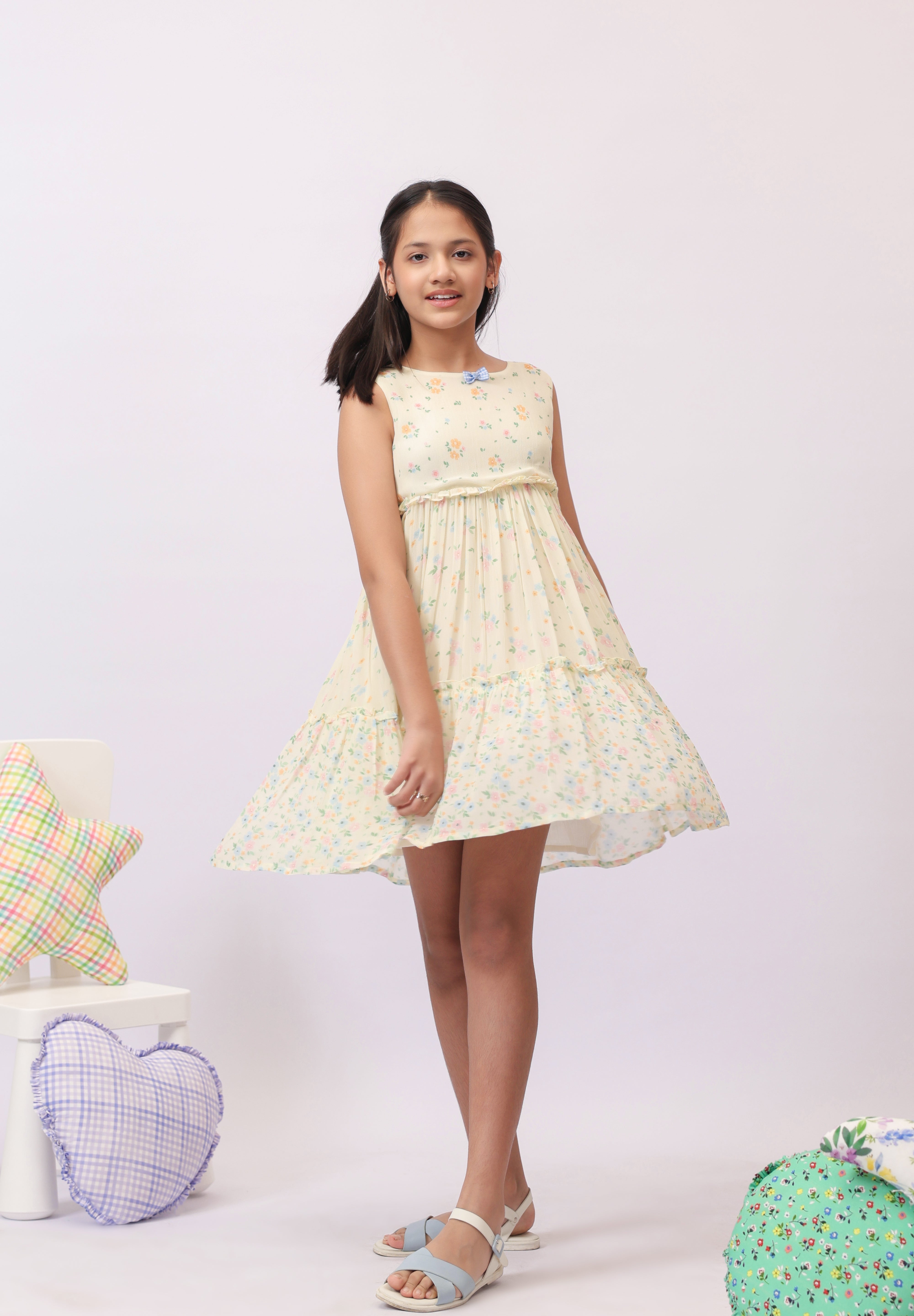 Ditsy Floral Tiered Dress for Girls
