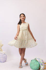 Ditsy Floral Tiered Dress for Girls
