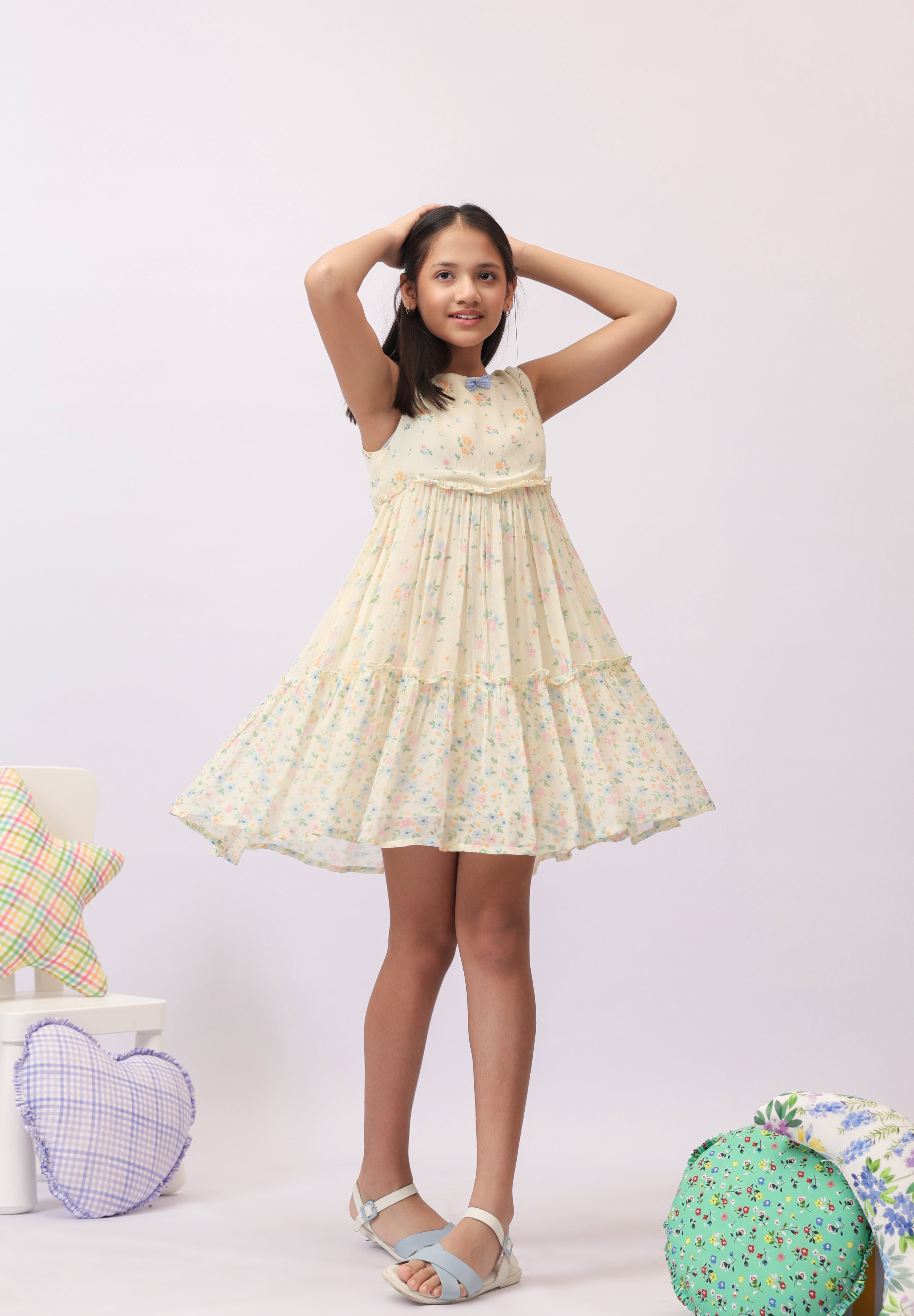 Ditsy Floral Tiered Dress for Girls