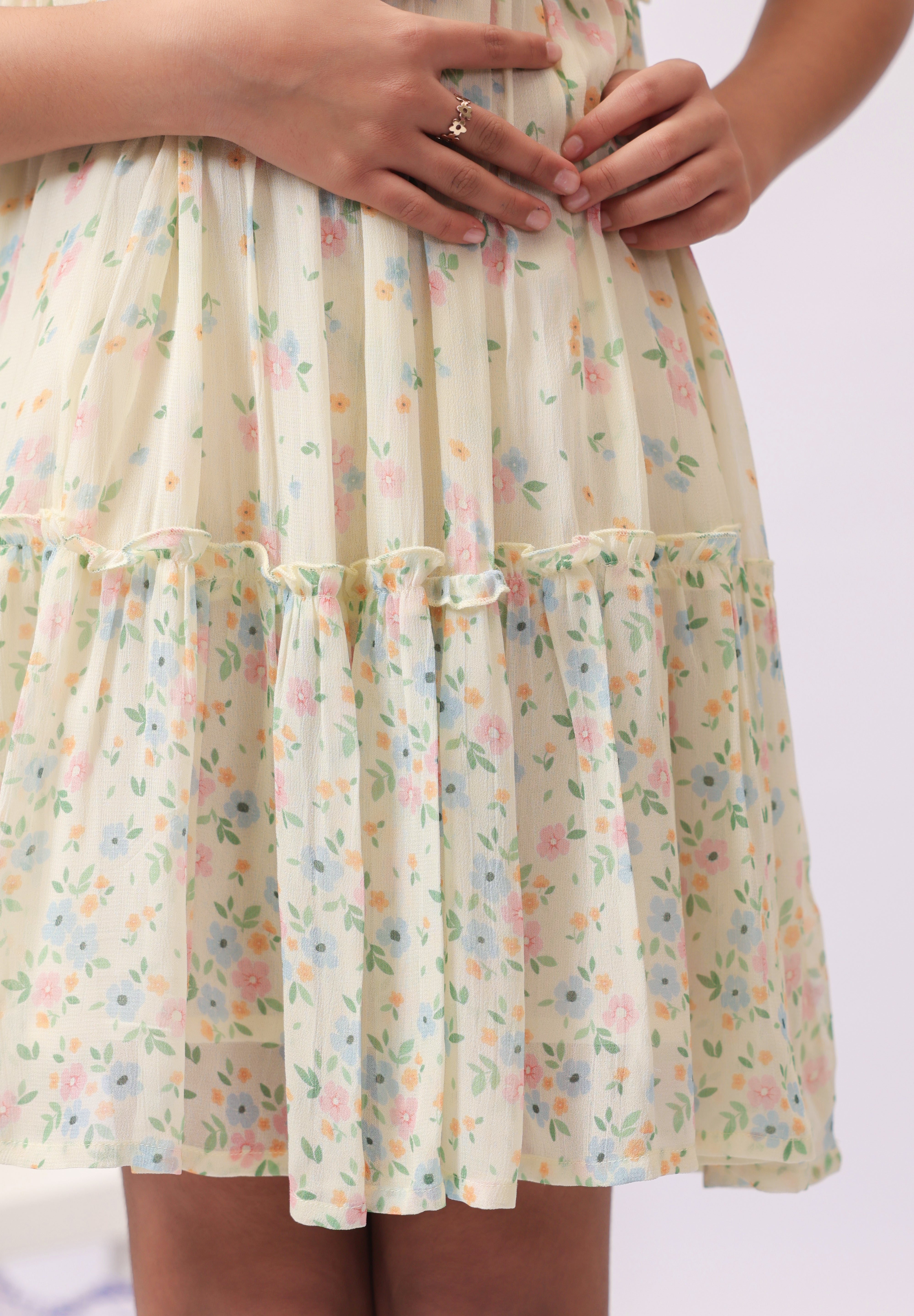 Ditsy Floral Tiered Dress for Girls