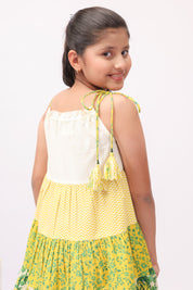 Floral Tiered Strappy Dress for Girls