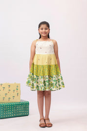 Floral Tiered Strappy Dress for Girls