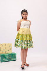 Floral Tiered Strappy Dress for Girls
