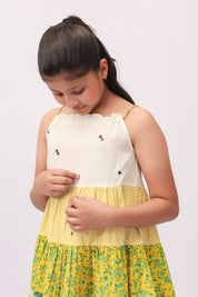 Floral Tiered Strappy Dress for Girls