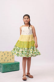 Floral Tiered Strappy Dress for Girls