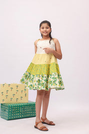 Floral Tiered Strappy Dress for Girls