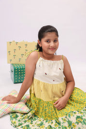 Floral Tiered Strappy Dress for Girls