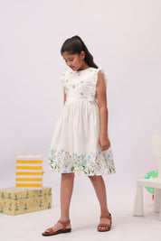 Wildflower White Embroidered Border Dress