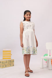 Wildflower White Embroidered Border Dress