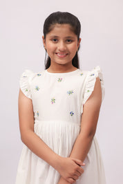 Wildflower White Embroidered Border Dress