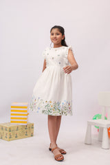 Wildflower White Embroidered Border Dress