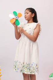 Wildflower White Embroidered Border Dress