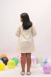 Ivory Bloom Embroidered Daily Dress for Girls