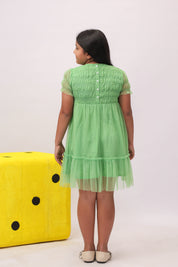 Mint Reverie Smocked Tulle Dress for Girls
