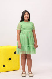 Mint Reverie Smocked Tulle Dress for Girls