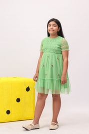 Mint Reverie Smocked Tulle Dress for Girls