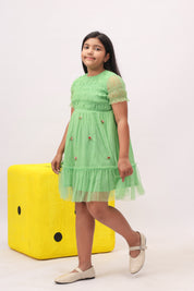 Mint Reverie Smocked Tulle Dress for Girls